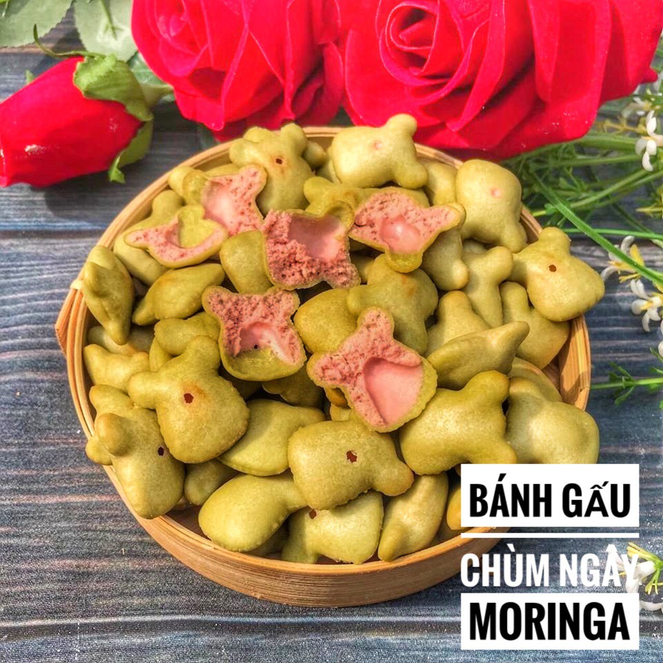 Bánh Gấu Nhân Kem Thiên Hồng - Bánh Gấu Chùm Ngây Moringa - Bánh Gấu Cafe Moringa - Bánh Gấu Mix Vị