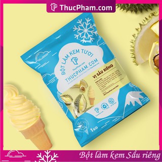 Bột Làm Kem Tươi THUCPHAM.COM Vị Sầu Riêng 1kg - Công Thức Độc Quyền Hương Vị Mới, Không Gắt, Không Hắc