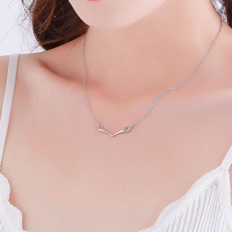Dây chuyền nữ sừng nai dễ thương phong cách cổ điễn