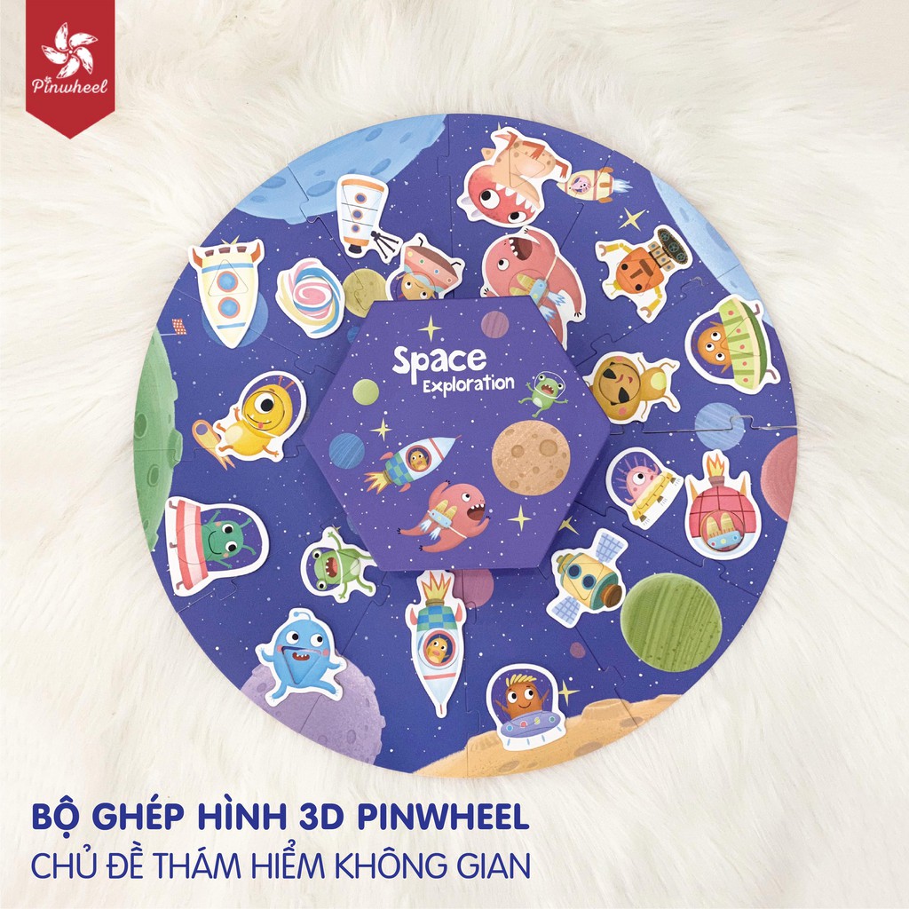 [Thanh lý]. Bộ ghép hình 3D Pinwheel (ghép hình pinwheel)