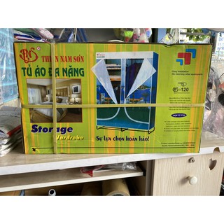 Tủ vải treo đựng quần áo Thiên Nam Sơn khung sắt 3 buồng TNS120 - NS120