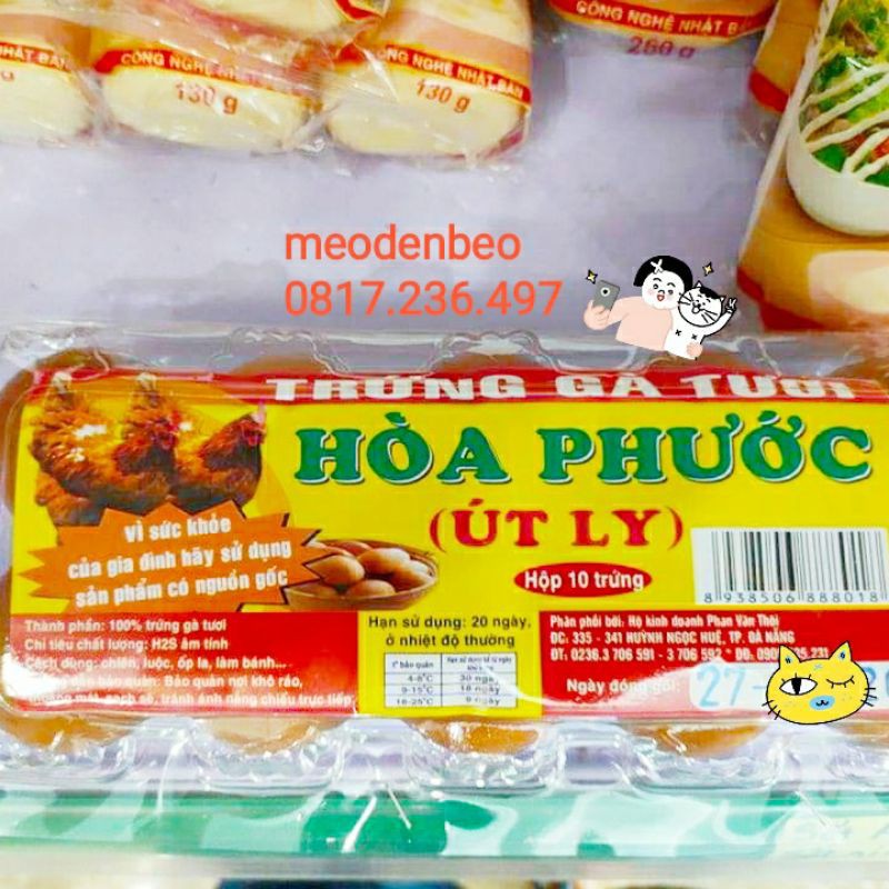 Trứng gà Hòa Phước vỉ 10 trứng