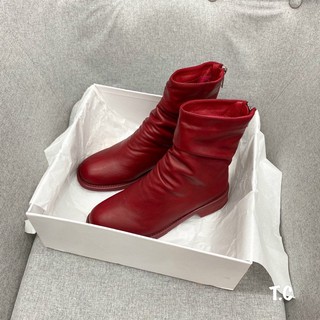 Boot da nhăn cổ Guidi lót lông
