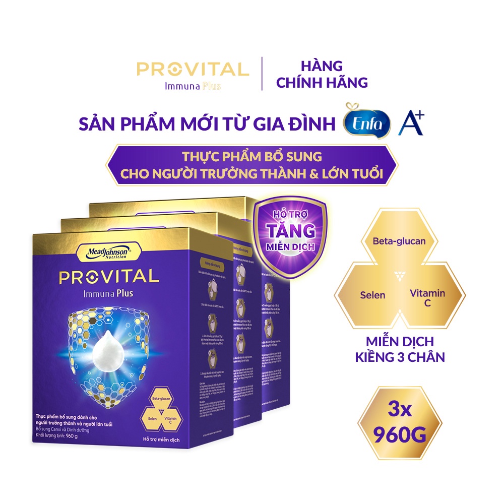 Sữa cho người trưởng thành và lớn tuổi Provital Immuna Plus 960G - Giúp tăng cường hệ miễn dịch