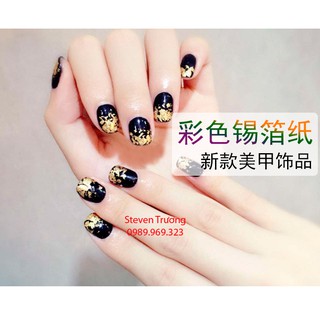 Giấy vàng bạc trang trí móng tay
