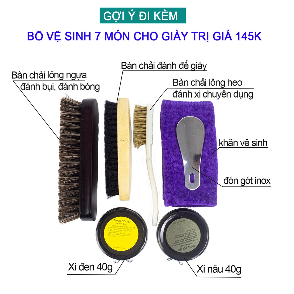 Giày nam đế cao da bò nappa cao cấp G123 Bụi leather- Trẻ trung năng động- Bảo hành 12 tháng