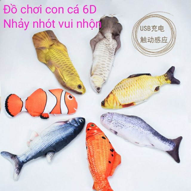 Đồ chơi con cá 6D nhảy nhót vui nhộn thích hợp cho các bé yêu