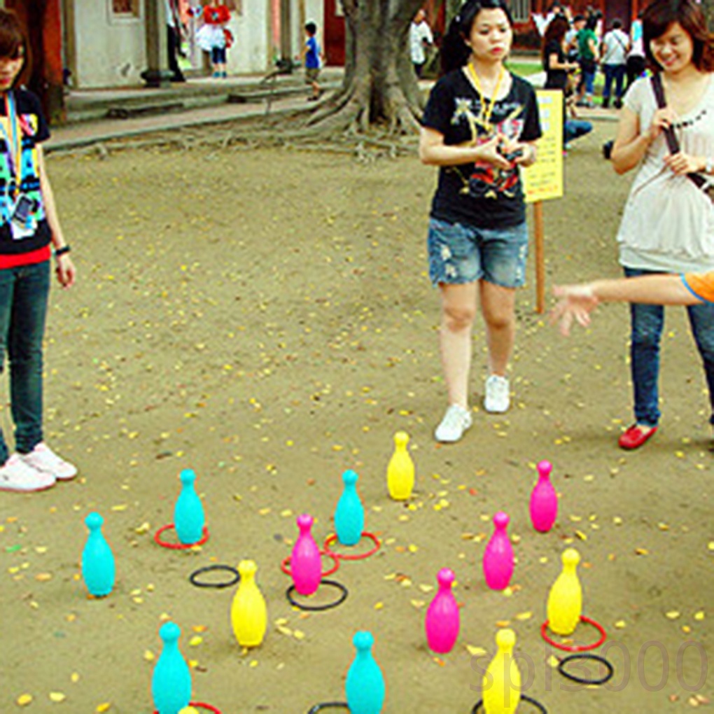 Set 12 vòng ném bằng nhựa nhiều màu sắc dành cho bé