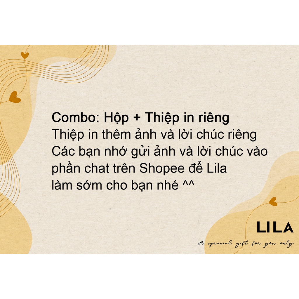 Hộp quà cho áo và Thiệp thiết kế theo yêu cầu - LILA