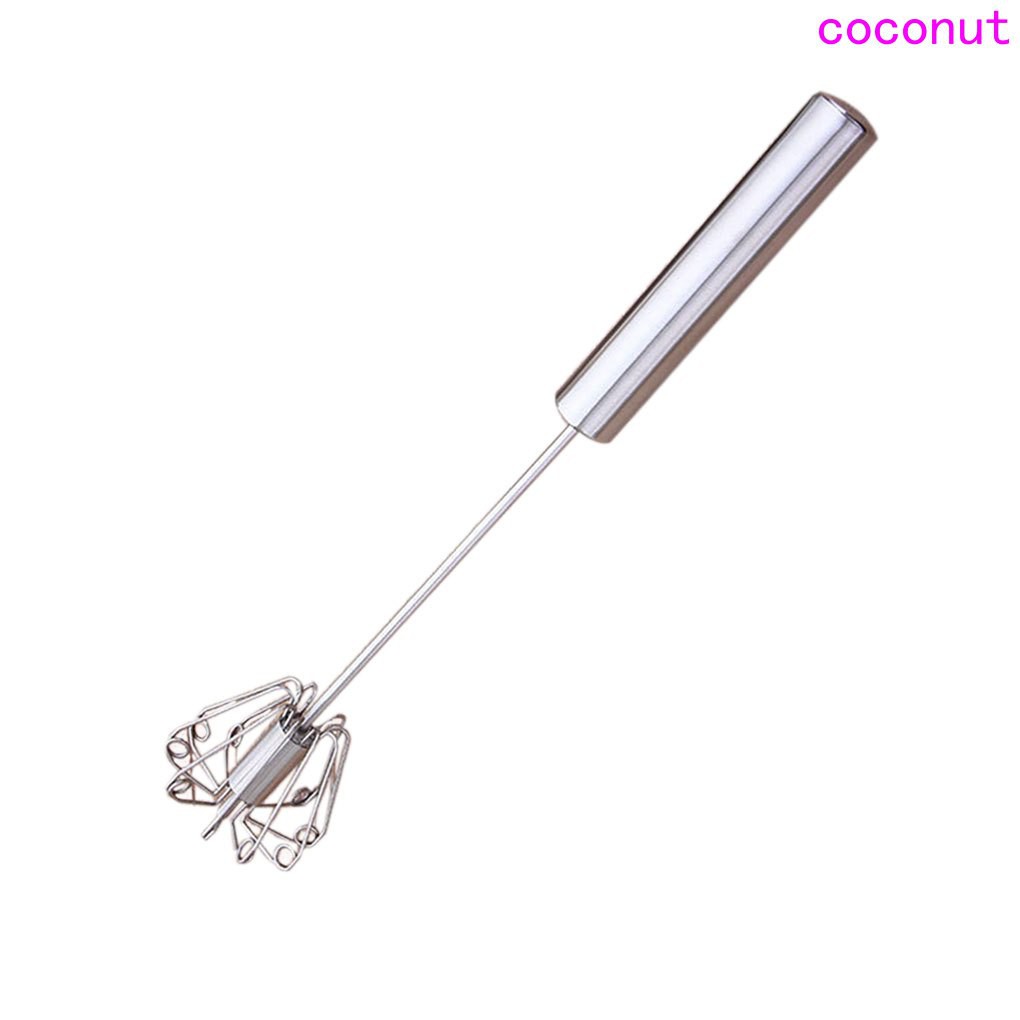 Semiautomatic Hand Press Type Rotary Egg Whisk Agitator 10 Inch Stainless Steel Mixer Kitchen Tools