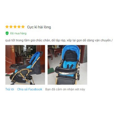 Xe đẩy 2 chiều 3 tư thế + bập bênh Baobaohao C3 (KÈM ĐỆM + MÀN CHE + GIÁ TREO BÌNH NƯỚC)