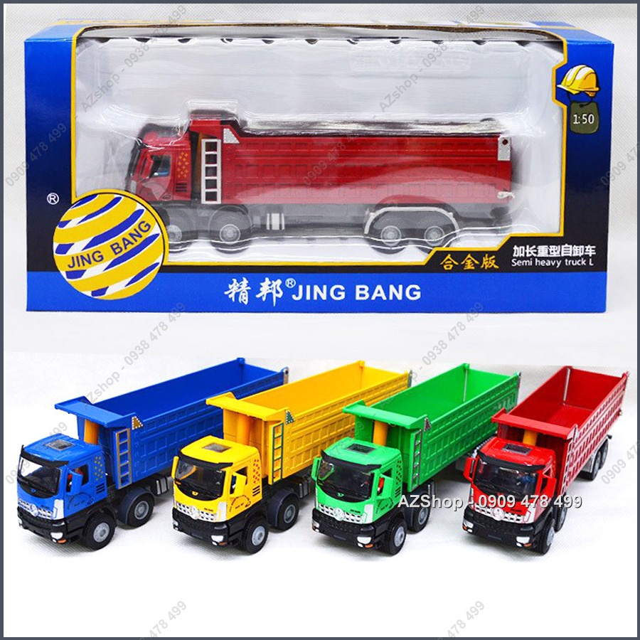 Mô Hình Kim Loại Xe Tải Ben Công Trình Hạng Nặng Tỉ Lệ 1:50 - HOWO