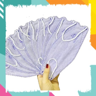 10 cái khẩu trang màu tím Mask KF94 y tế kháng khuẩn tiêu chuẩn Hàn Quốc có 4 lớp chống dịch người lớn