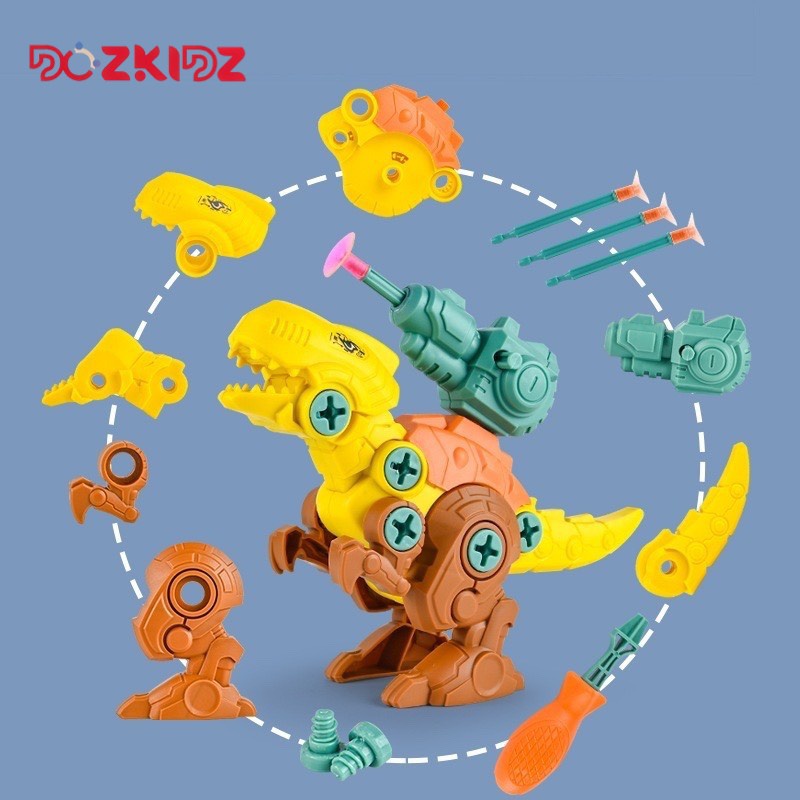 Khủng long đồ chơi SET 3 CON, lắp ráp mô hình khủng long siêu thú đại chiến size lớn 21cm - DOZKIDZ