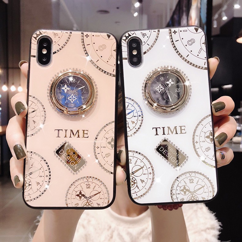 Ốp Lưng iphone-ốp TIME Đính Đá Kèm Ring 6/6s/6p/6sp/7/8/7p/8p/11/11pro/11promax/12/12pro/12promax.