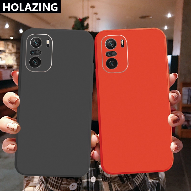 Ốp Điện Thoại Silicon Mềm Viền Vuông Cho Xiaomi Redmi Note 10 Pro 9S 9A POCO X3 NFC M3 Pro 5G