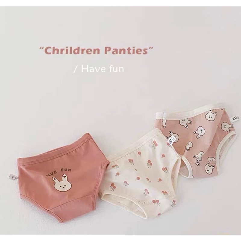 Set 3c quần chip / chip đùi cho bé hoạt tiết gấu thỏ