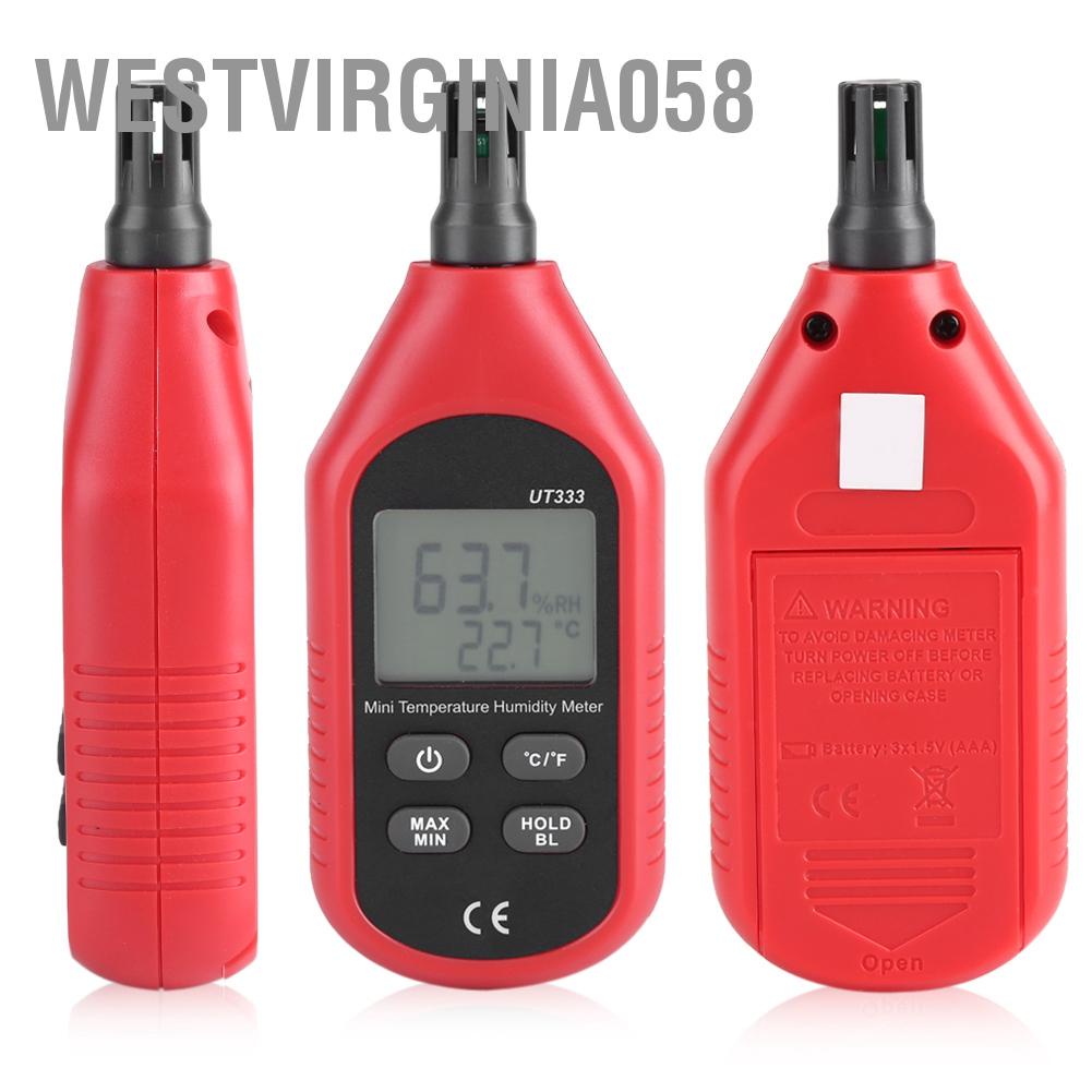 Có thể bán buôn UT333 Máy đo nhiệt độ kỹ thuật số LCD cầm tay ẩm Nhiệt không khí Westvirginia058 Hàng giao ngay