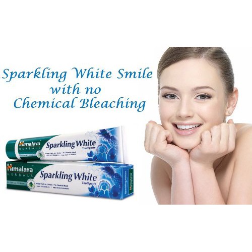 Kem đánh răng trắng sáng lấp lánh Himalaya Sparkling White Toothpaste 100g | WebRaoVat - webraovat.net.vn