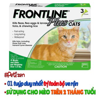 Nhỏ gáy trị Ve rận Frontline cho Mèo