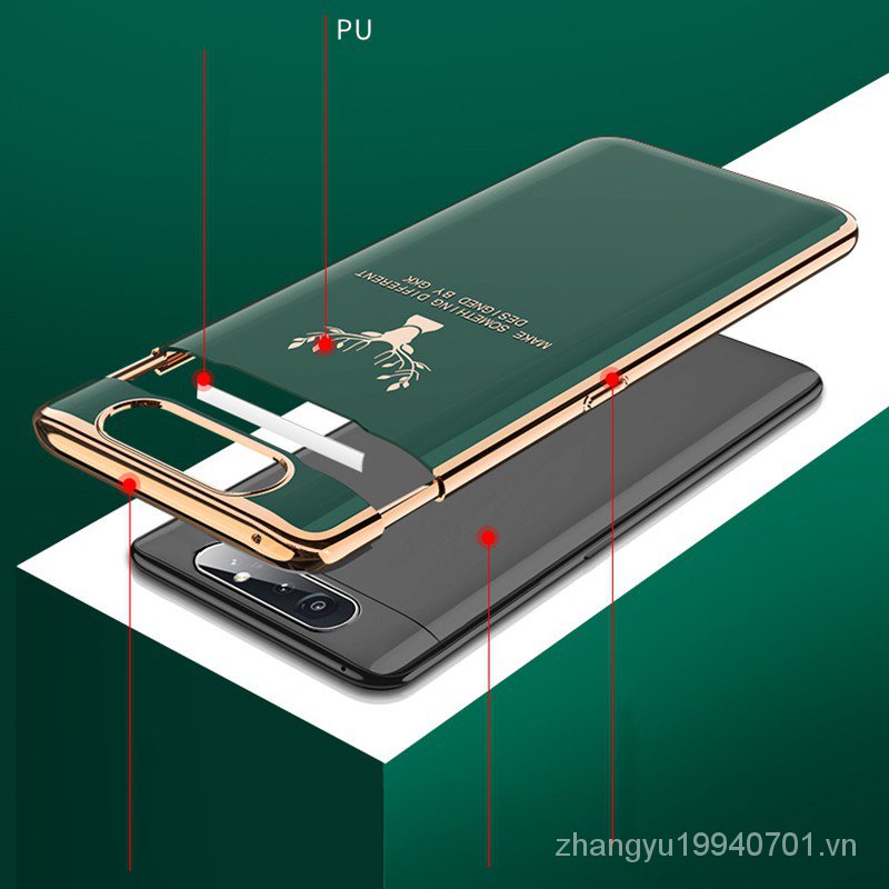 Ốp điện thoại cứng mạ màu thời trang bảo vệ camera cho Samsung Galaxy A80 Samsung A80