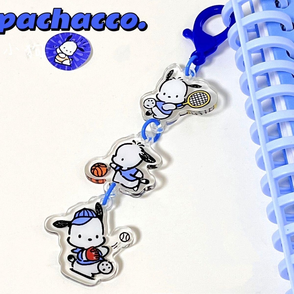 Móc Khóa Hình Chú Chó Pacha Hai Mặt Bằng Acrylic Dễ Thương Sáng Tạo