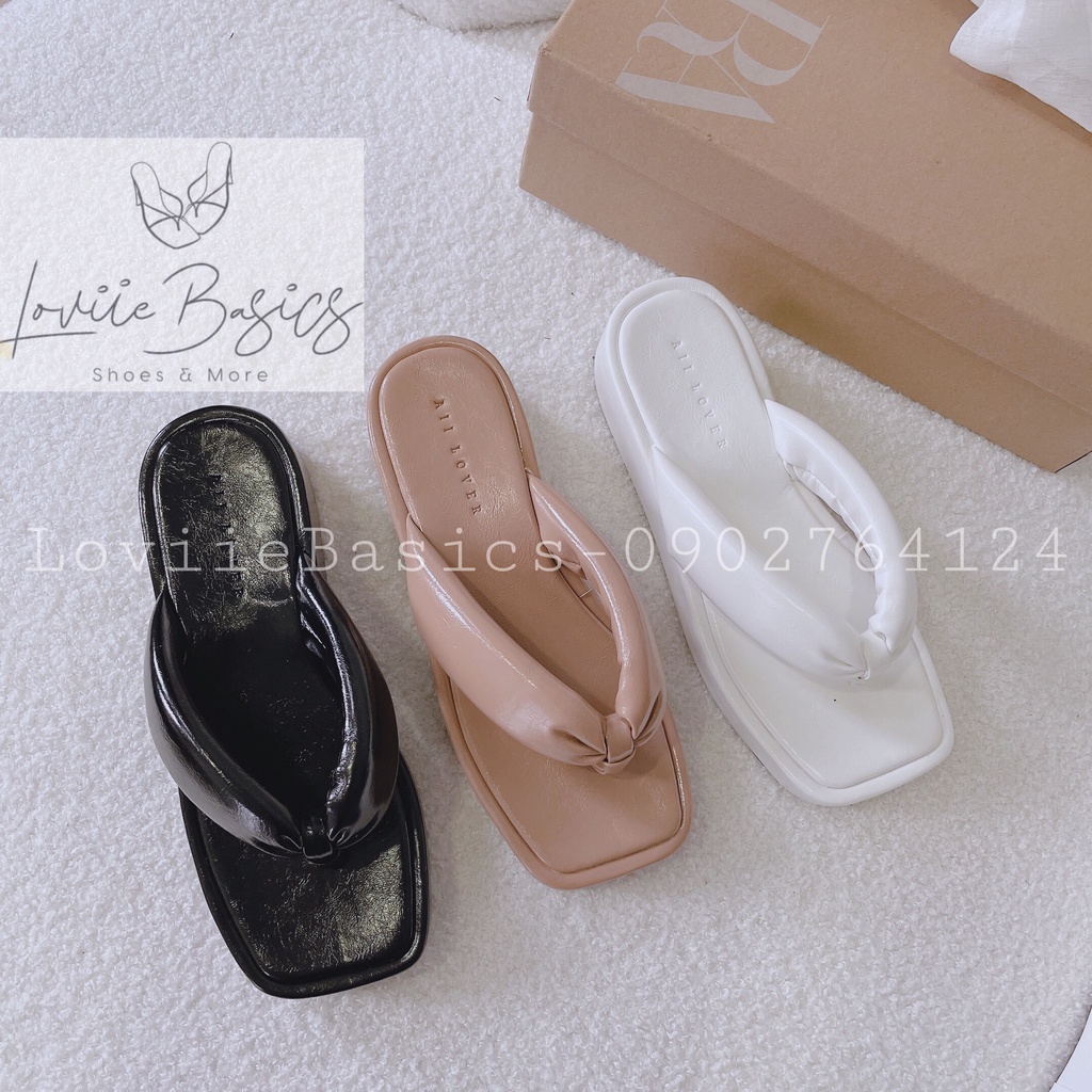 DÉP XUỒNG PHONG CÁCH LOVIIE BASICS - DÉP BÁNH MÌ QUAI PHỒNG - GIÀY THỜI TRANG XỎ NGÓN D220722