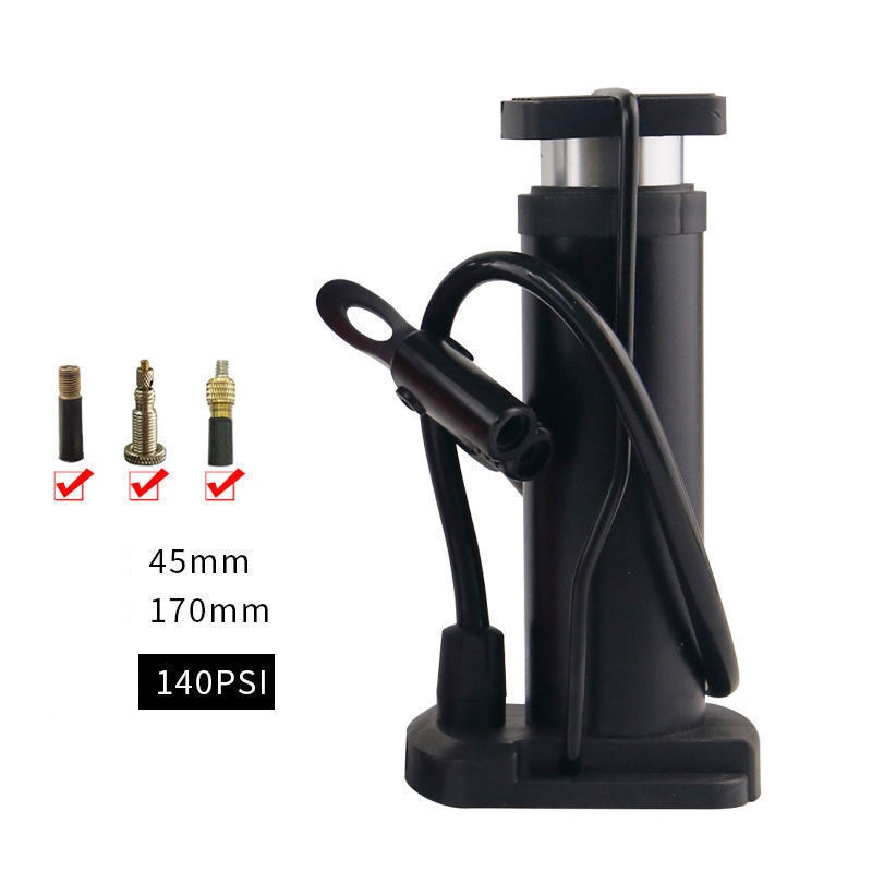 Bơm Đạp Chân Mini Cho Xe Đạp Xe Máy Hợp Kim Nhôm Thiết Kế Nhỏ Gọn Áp Suất Lớn