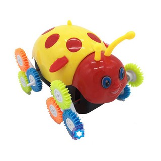 Hộp đồ chơi xe bọ cánh cam nhào lộn 12 bánh lật chạy pin