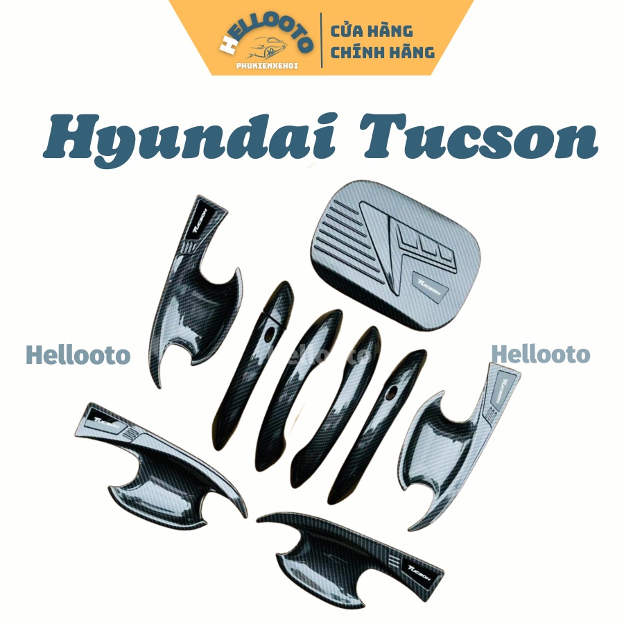 Phụ kiện ô tô Hyundai Tucson 2022 2023 Carbon thể thao Cao Cấp + tặng kèm keo tăng dính