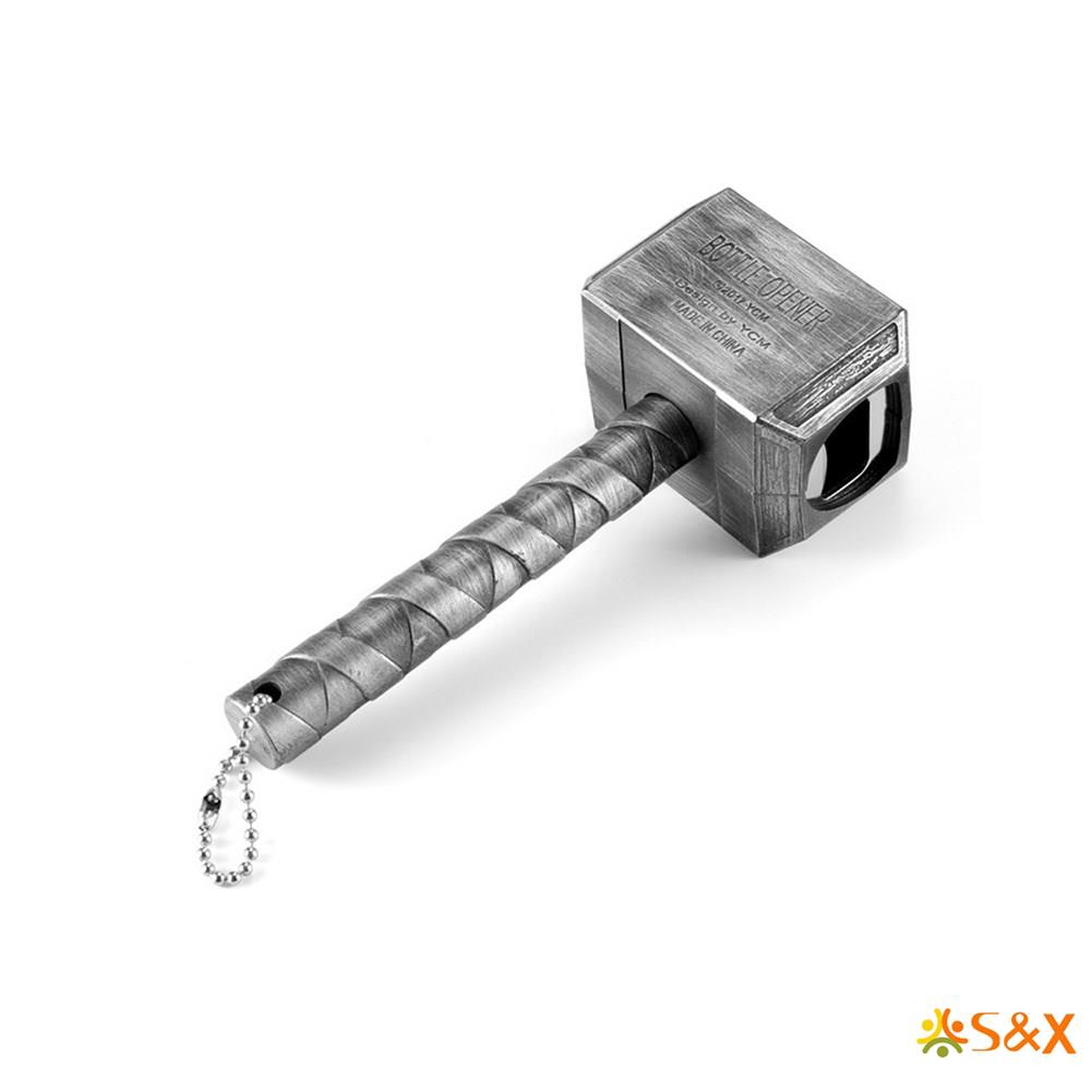 S&X Beer Bottle Openers Retro Thor Hammer Beer Opener Wine Corkscrew Beverage Wrench Jar Opener