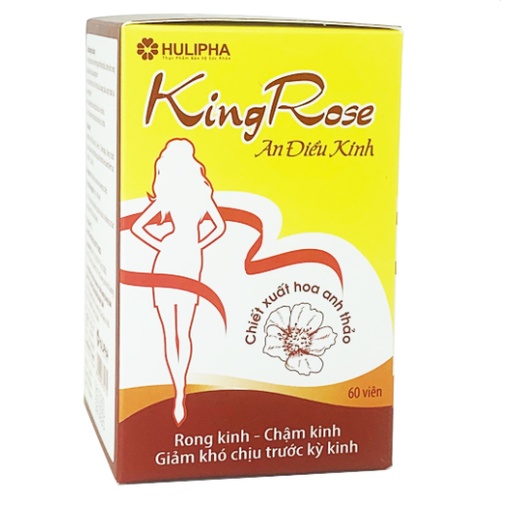 An điều kinh KingRose, điều hòa kinh nguyệt, giảm đau bụng kinh ( Chai 60 viên)