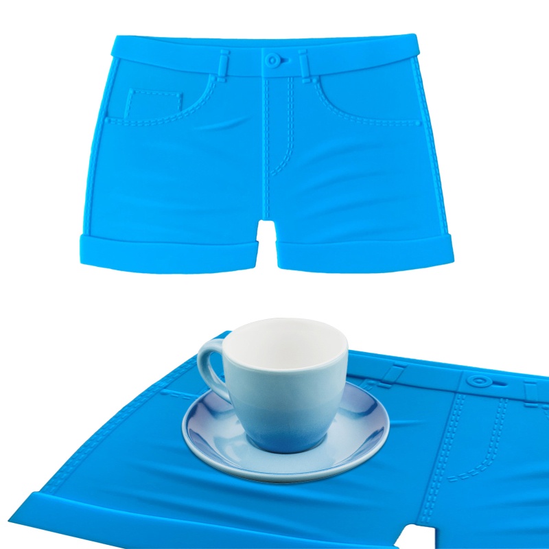 Tấm Lót Bàn Ăn Bằng Silicon Cách Nhiệt Chống Bỏng Họa Tiết Hoạt Hình Quần Jean xiangbao