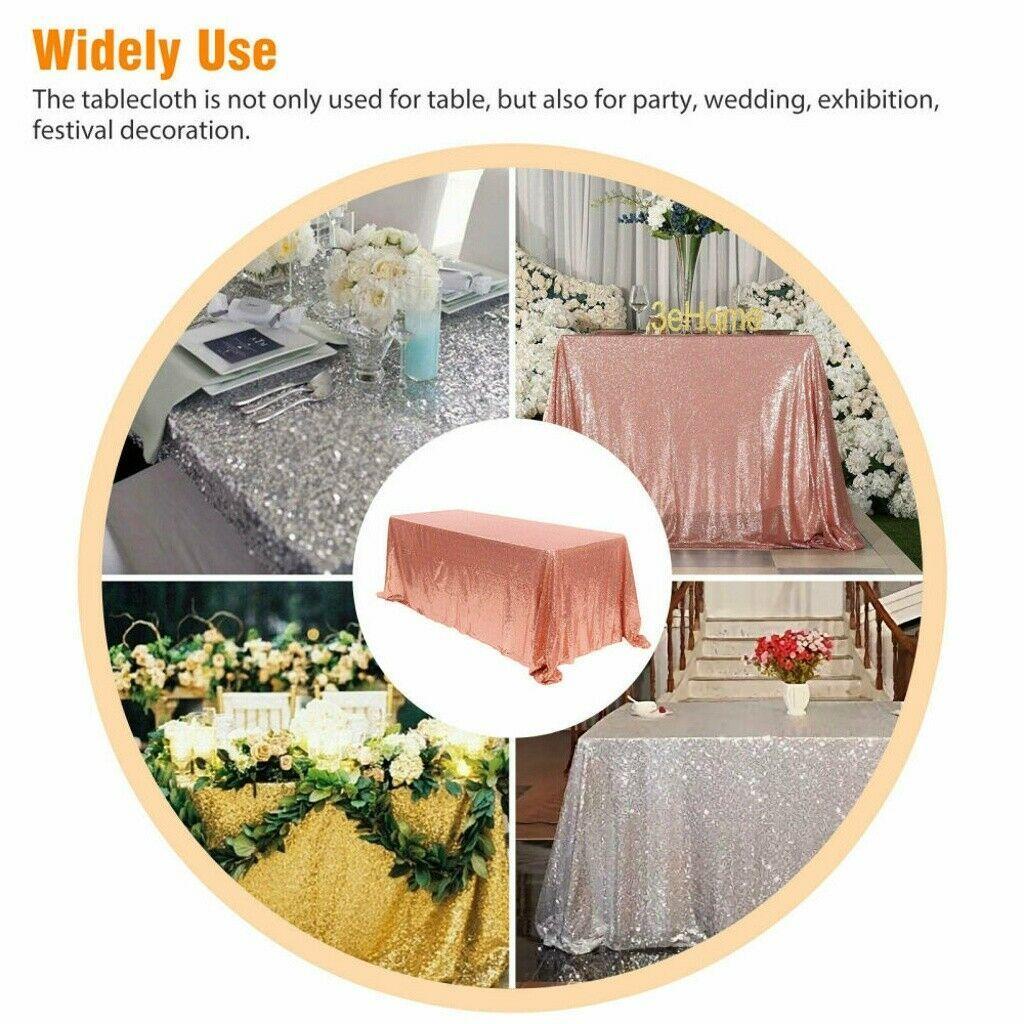 Khăn Trải Bàn Hình Chữ Nhật Lấp Lánh Trang Trí Tiệc Cưới / Sinh Nhật