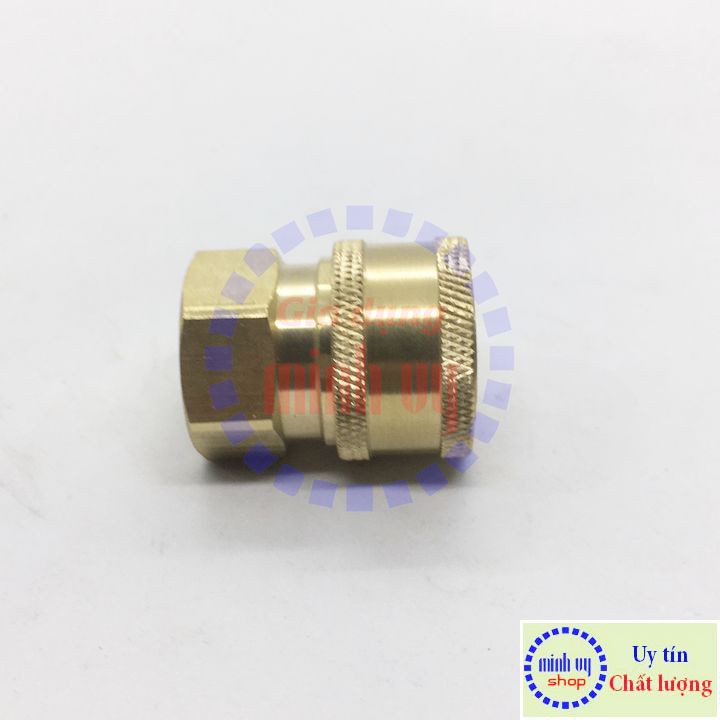 Khớp nối nhanh đồng CÁI 3/8&quot; - ren trong 1/2&quot; 21mm - ren thưa