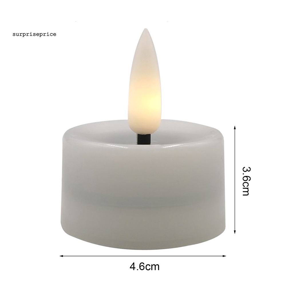 Set 12 Đèn LED Hình Nến Bằng Nhựa Nhiệt Độ Thấp Dùng Trang Trí Hàng Ngày