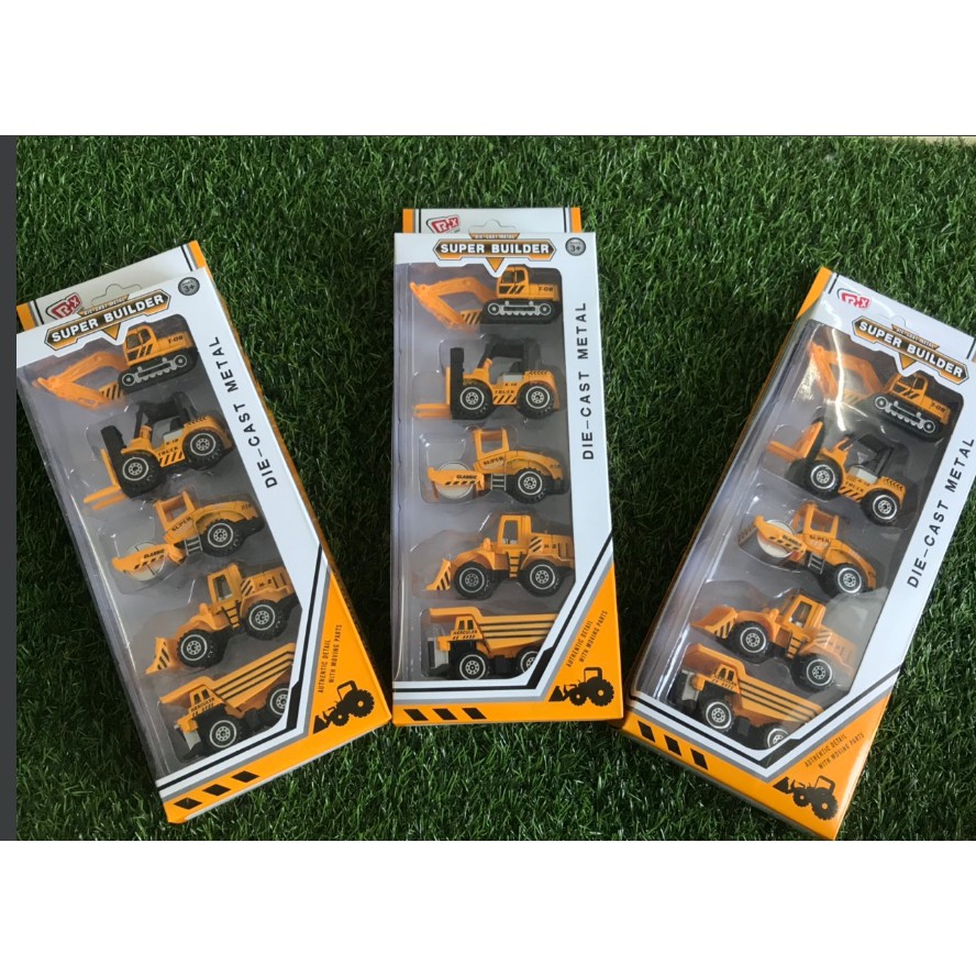 Set 5 xe công trường mini