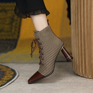 Giày boot cao gót thiết kế mới thời trang dành cho nữ