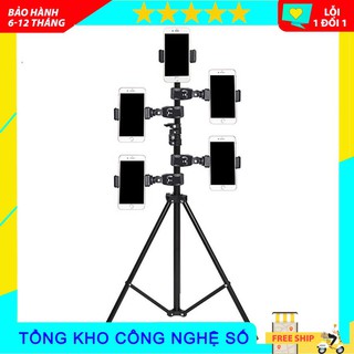 [FREESHIP] Giá đỡ kẹp điện thoại gắn vào tripod hỗ trợ livestream,live quay phim nhiều máy cùng lúc