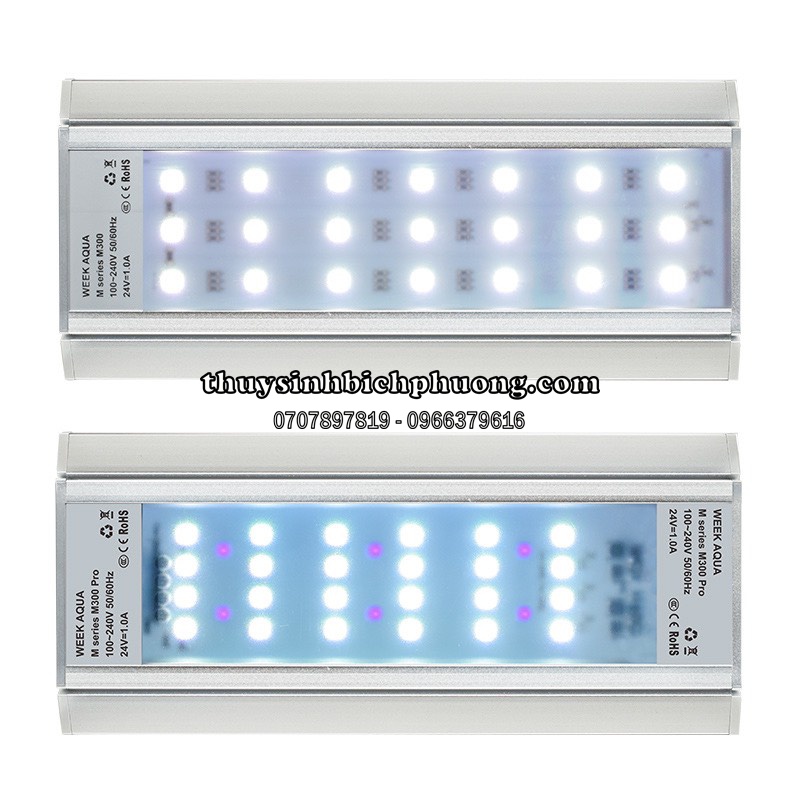 ĐÈN LED WEEK RAPTER M SERIES PRO WRGB UV APP - ÁNH SÁNG CHUYÊN DỤNG TRỒNG CÂY THỦY SINH