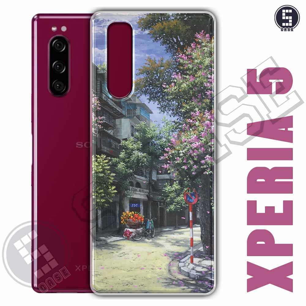 Ốp điện thoại Sony Xperia 5 Dẻo Chống Shock Nhiều Mẫu Tuyển Tập 11 Phố Cổ Sơn Dầu A1417-CL11