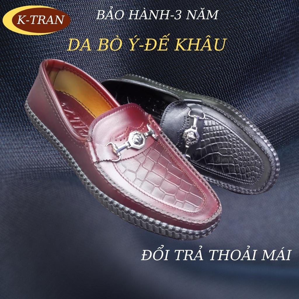 Giày lười nam mã k222,giày lười da nam cao cấp hàng việt nam tinh xảo,chất liệu da bò nhập khẩu với 2 màu đen,nâu mận.