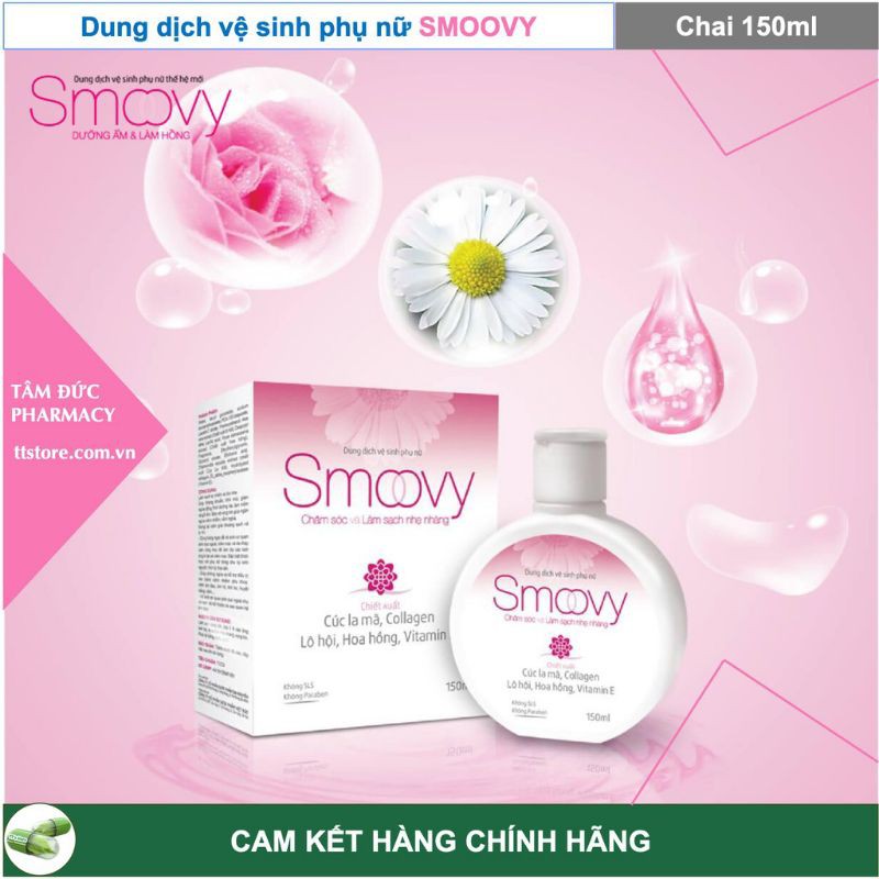 Dung dịch vệ sinh Smovy thoáng sạch làm hồng vùng kín