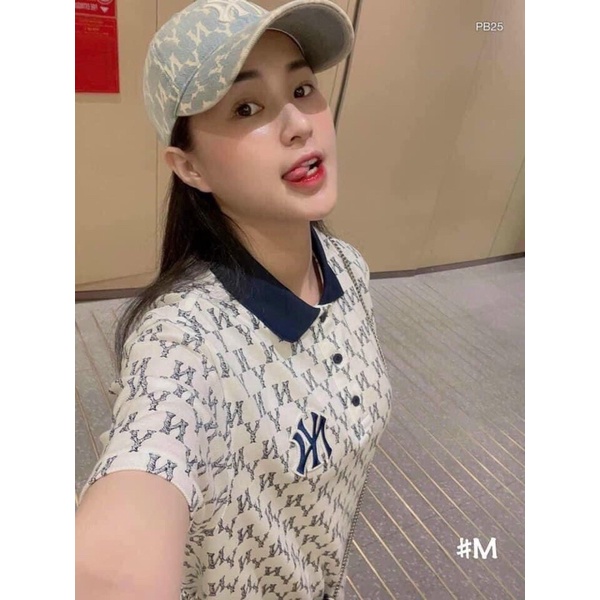Áo cổ Polo NY - chữ thêu , Form thụng nam nữ mang OK