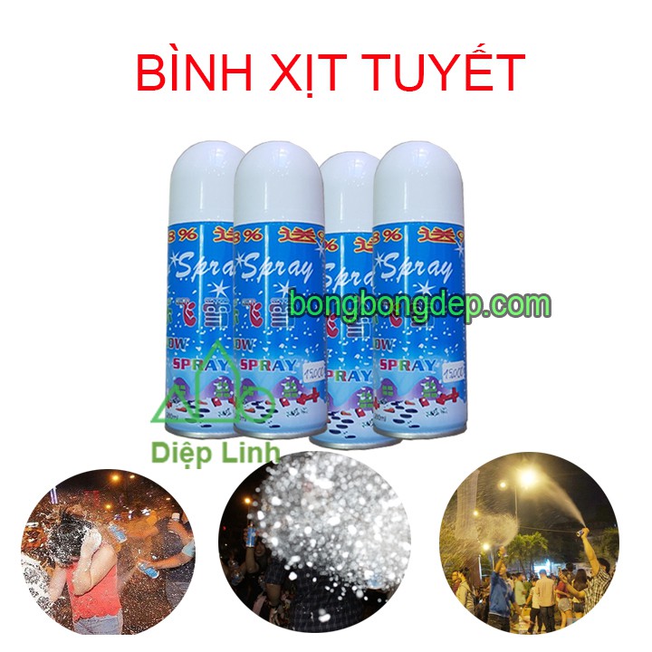 Bình Xịt Tuyết Tan / Không Tan Cho Sự Kiện Tiệc Sinh Nhật