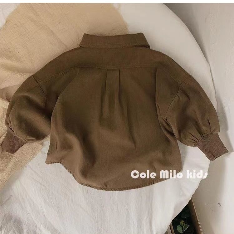 Áo Sơ Mi Cotton Tay Dài In Họa Tiết Bông Tuyết Phong Cách Cổ Điển Thời Trang Xuân Thu Cho Bé Trai Và Gái