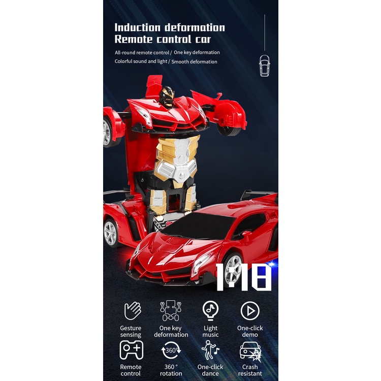 Đồ Chơi Xe Biến Hình Robot 2 Trong1Tỉ Lệ 1:18 ô tô điều khiển từ xa giá rẻ Đồ chơi điều khiển từ xa đua điều khiển từ xa  đua điều khiển từ xa đồ chơi trẻ em cho bé trai ô tô đồ chơi điều khiển từ xa