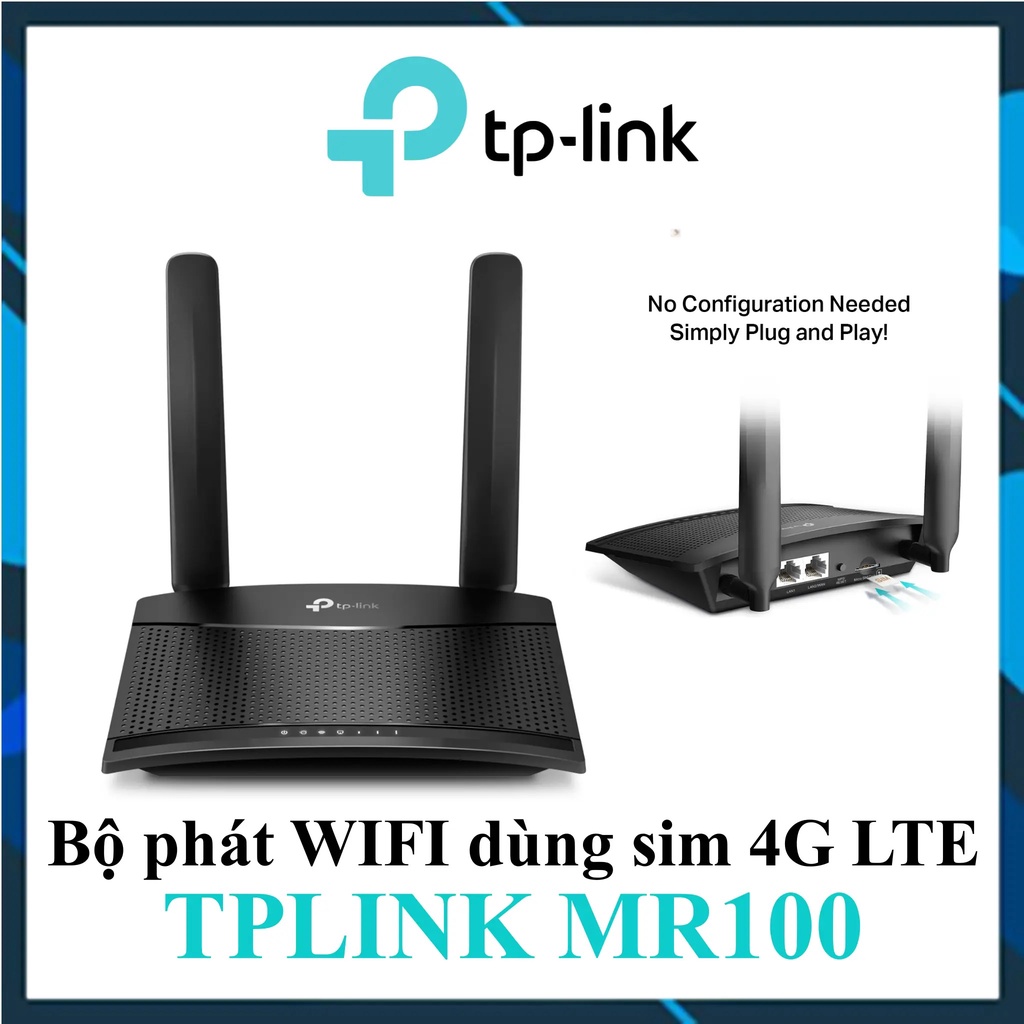 Bộ phát WIFI dùng sim 4G LTE, TPLINK MR100 chuẩn N300, TPLINK MR400 chuẩn AC chính hãng, bảo hành 24 tháng