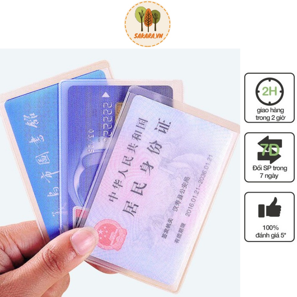 Vỏ/bao/túi nhựa chống xước bảo vệ thẻ atm, đựng thẻ sinh viên, thẻ nhân viên, CMND, căn cước công dân