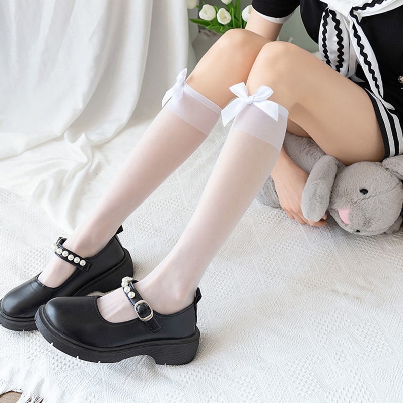 Xixi Vớ Cotton Mỏng Co Giãn Phối Ren Phong Cách Lolita Dành Cho Nữ